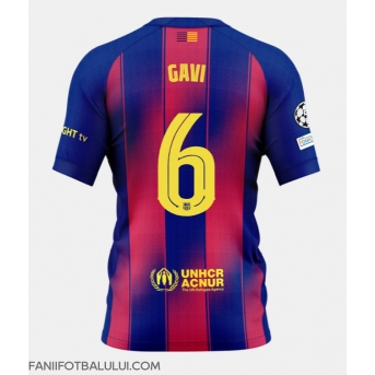 Barcelona Paez Gavi #6 Tricou Fotbal Replică 2025-26 Barbati Acasa